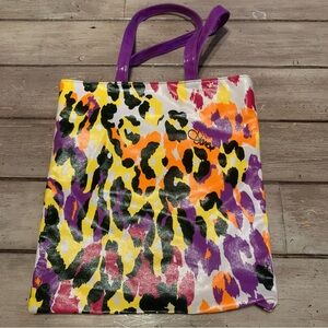 DVF leopard print coated tote bag